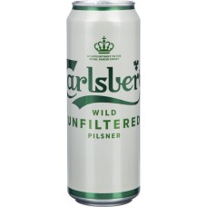 Пиво светлое CARLSBERG Wild unfiltered нефильтрованное пастеризованное, 4,5%, ж/б, 0.45л, Россия, 0.45 L