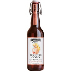 Пиво светлое CRAFT BEER MASTER Blonde gold крафтовое нефильтрованное пастеризованное неосветленное, 4,5%, 0.5л, Россия, 0.5 L