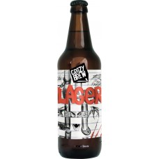 Пиво светлое CRAZY BREW Lager нефильтрованное непастеризованное, 5%, 0.5л, Россия, 0.5 L