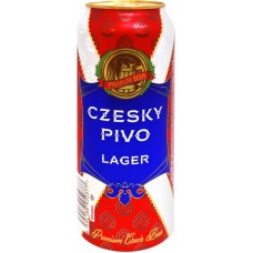 Пиво светлое CZESKY PIVO Lager фильтрованное пастеризованное, 4,6%, ж/б, 0.5л, Чехия, 0.5 L