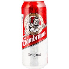 Купить Пиво светлое GAMBRINUS Original фильтрованное пастеризованное, 4,3%, ж/б, 0.5л, Словакия, 0.5 L в Ленте
