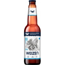 Пиво светлое ГОРЬКОВСКАЯ ПИВОВАРНЯ Weizen нефильтрованное, пастеризованное неосветленное, 5%, 0.44л, Россия, 0.44 L