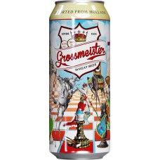 Пиво светлое GROSSMEISTER Wheatbeer нефильтрованное пастеризованное неосветленное, 4,7%, 0.5л, Нидерланды, 0.5 L