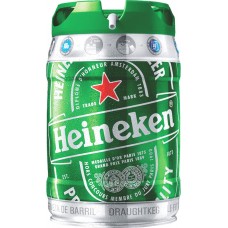 Пиво светлое HEINEKEN фильтрованное, пастеризованное, 4,6–4,8%, ж/б, 5л, Россия, 5 L