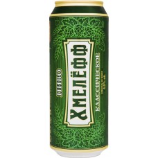 Пиво светлое ХМЕЛЕФФ пастеризованное классическое, 4%, ж/б, 0.45л, Россия, 0.45 L