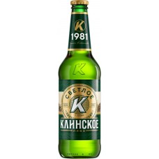 Пиво светлое КЛИНСКОЕ пастеризованное, 4,7%, 0.47л, Россия, 0.47 L