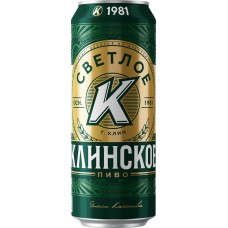 Пиво светлое КЛИНСКОЕ пастеризованное, 4,7%, ж/б, 0.45л, Россия, 0.45 L