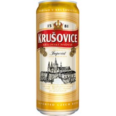 Пиво светлое KRUSOVICE Imperial фильтрованное пастеризованное, 5%, ж/б, 0.5л, Чехия, 0.5 L