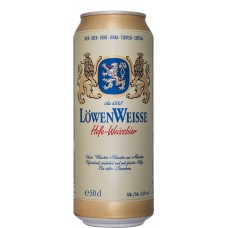 Пиво светлое LOWENWEISSE Hefe-weissbier пшеничное нефильтрованное пастеризованное, 5,2%, 0.5л, Германия, 0.5 L