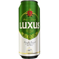 Пиво светлое LUXUS Premium фильтрованное пастеризованное, 4,6%, ж/б, 0.5л, Бельгия, 0.5 L