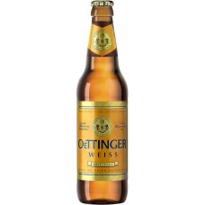 Пиво светлое OETTINGER Weiss пшеничное нефильтрованное пастеризованное неосветленное, 4,9%, 0.45л, Россия, 0.45 L