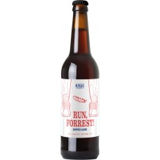 Пиво светлое RUN FOREST Hopped Lager нефильтрованное непастеризованное осветленное 4,5%, 0.5л, Россия, 0.5 L