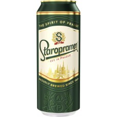 Пиво светлое STAROPRAMEN пастеризованное, 4,2%, ж/б, 0.45л, Россия, 0.45 L