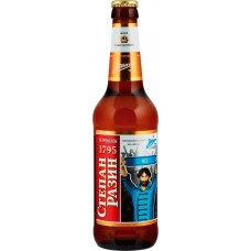 Пиво светлое СТЕПАН РАЗИН Петровское, 4,4-4,7%, 0.45л, Россия, 0.45 L