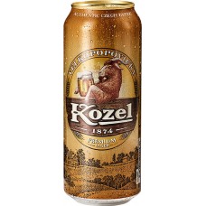 Пиво светлое VELKOPOPOVICKY KOZEL Premium lager фильтрованное пастеризованное, 4,6%, ж/б, 0.5л, Чехия, 0.5 L