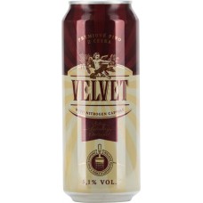 Купить Пиво светлое VELVET фильтрованное пастеризованное, 5,1%, ж/б, 0.44л, Чехия, 0.44 L в Ленте