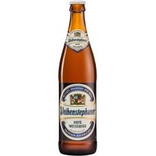 Пиво светлое WEIHENSTEPHANER Hefe weissbier нефильтрованное непастеризованное, 5,4%, 0.5л, Германия, 0.5 L