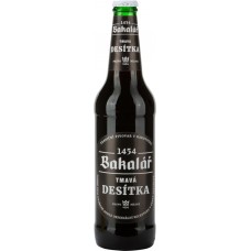 Пиво темное BAKALAR Dark beer фильтрованное пастеризованное, 3,8%, 0.5л, Чехия, 0.5 L