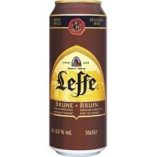 Пиво темное LEFFE Brun пастеризованное, 6,5%, ж/б, 0.5л, Бельгия, 0.5 L
