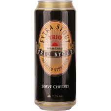 Пиво темное TRIO Extra stout фильтрованное пастеризованное, 7,2%, ж/б, 0.5л, Нидерланды, 0.5 L