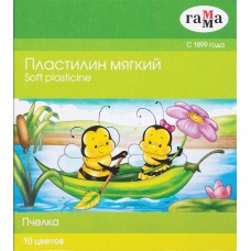 Пластилин ГАММА воск.Пчелка 10цв 280031Н, Россия