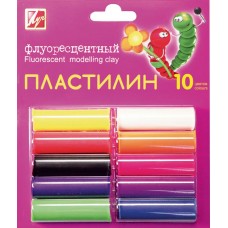Пластилин ЛУЧ флуоресцентный 10цв. 25197, Россия