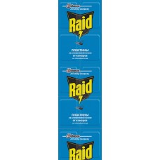 Пластины RAID д/эл.фумигатора с алюминиевой основой от комаров, Украина, 10 шт