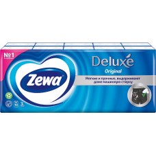 Купить Платочки носовые ZEWA Deluxe 3-слоя, 10шт, Россия, 10 шт в Ленте