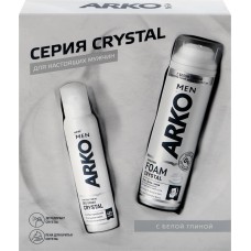 Подарочный набор ARKO Crystal Пена для бритья, 200мл + Дезодорант, 150мл, Россия