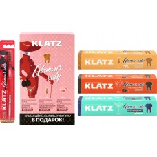 Купить Подарочный набор KLATZ Glamour Only Зубная паста Апероль шприц, 75мл + Зубная паста Вечерний вермут, 75мл + Зубная паста Соблазнительный просекко, 75мл + Зубная щетка, средняя жесткость, Россия в Ленте