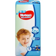 Подгузники детские для мальчиков HUGGIES Ultra Comfort 5, 12–22кг, 64шт, Россия, 64 шт