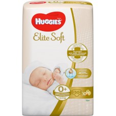 Подгузники детские HUGGIES Elite Soft 0+, до 3,5кг, 50шт, Россия, 50 шт