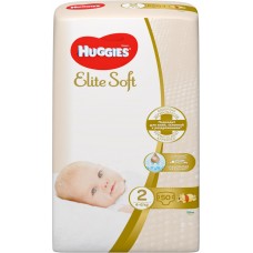 Купить Подгузники детские HUGGIES Elite Soft 2, 4–6кг, 50шт, Россия, 50 шт в Ленте