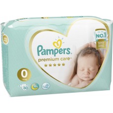 Купить Подгузники детские PAMPERS Premium Care Newborn 0, 1,5–2,5кг, 30шт, Польша, 30 шт в Ленте