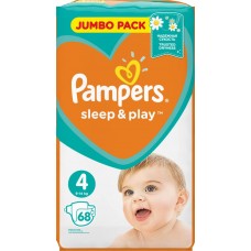 Подгузники детские PAMPERS Sleep&Play Maxi 4, 9–14кг, 68шт, Польша, 68 шт