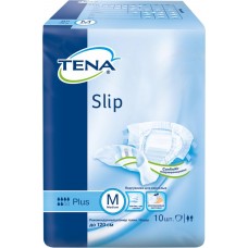 Купить Подгузники для взрослых TENA Slip Plus Medium, 10шт, Россия, 10 шт в Ленте