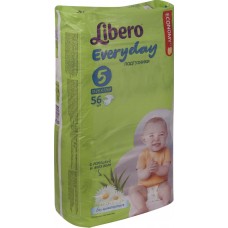 Подгузники LIBERO Everyday Extra Large 5 11-25кг, Швеция, 56 шт