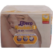Купить Подгузники LIBERO Newborn 1 2-5 кг, Польша, 26 шт в Ленте