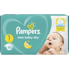 Купить Подгузники PAMPERS New baby-dry 1 2-5кг, Россия, 43 шт в Ленте