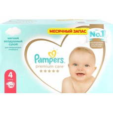 Купить Подгузники PAMPERS Premium Care Maxi Мега Супер Упаковка 9-14кг, Россия, 108 шт в Ленте