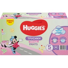 Купить Подгузники-трусики детские для девочек HUGGIES Disney Box 5, 12–17кг, 96шт, Россия, 96 шт в Ленте