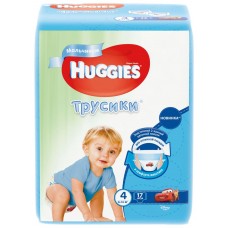 Купить Подгузники-трусики детские для мальчиков HUGGIES 4, 9–14кг, 17шт, Россия, 17 шт в Ленте