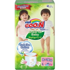 Купить Подгузники-трусики детские GOO.N Cheerful baby L 8–14кг, 48шт, Таиланд, 48 шт в Ленте