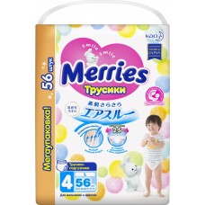 Купить Подгузники-трусики детские MERRIES L 9–14кг, 56шт, Япония, 56 шт в Ленте