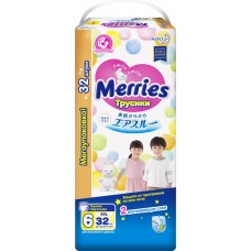 Подгузники-трусики детские MERRIES XXL 15–28кг, 32шт, Япония, 32 шт