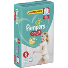 Купить Подгузники-трусики детские PAMPERS Pants Extra Large 6, 15кг+, 44шт, Россия, 44 шт в Ленте