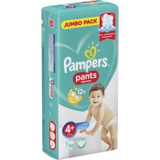 Подгузники-трусики детские PAMPERS Pants Maxi 4+, 9–15кг, 50шт, Россия, 50 шт