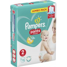 Купить Подгузники-трусики детские PAMPERS Pants Mini 2, 4–8кг, 72шт, Египет, 72 шт в Ленте