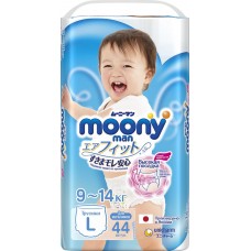Подгузники–трусики детские для мальчиков MOONY L 9–14кг, 44шт, Япония, 44 шт