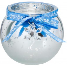 Подсвечник для чайной свечи DECORIS 7см, со снежинкой, стекло Арт. 9985058, Китай